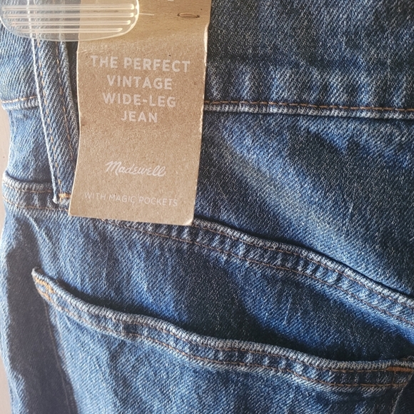 Madewell The Perfect Vintage Wide Leg Jean Magic Pocket Size 24 New with… - Picture 10 of 11